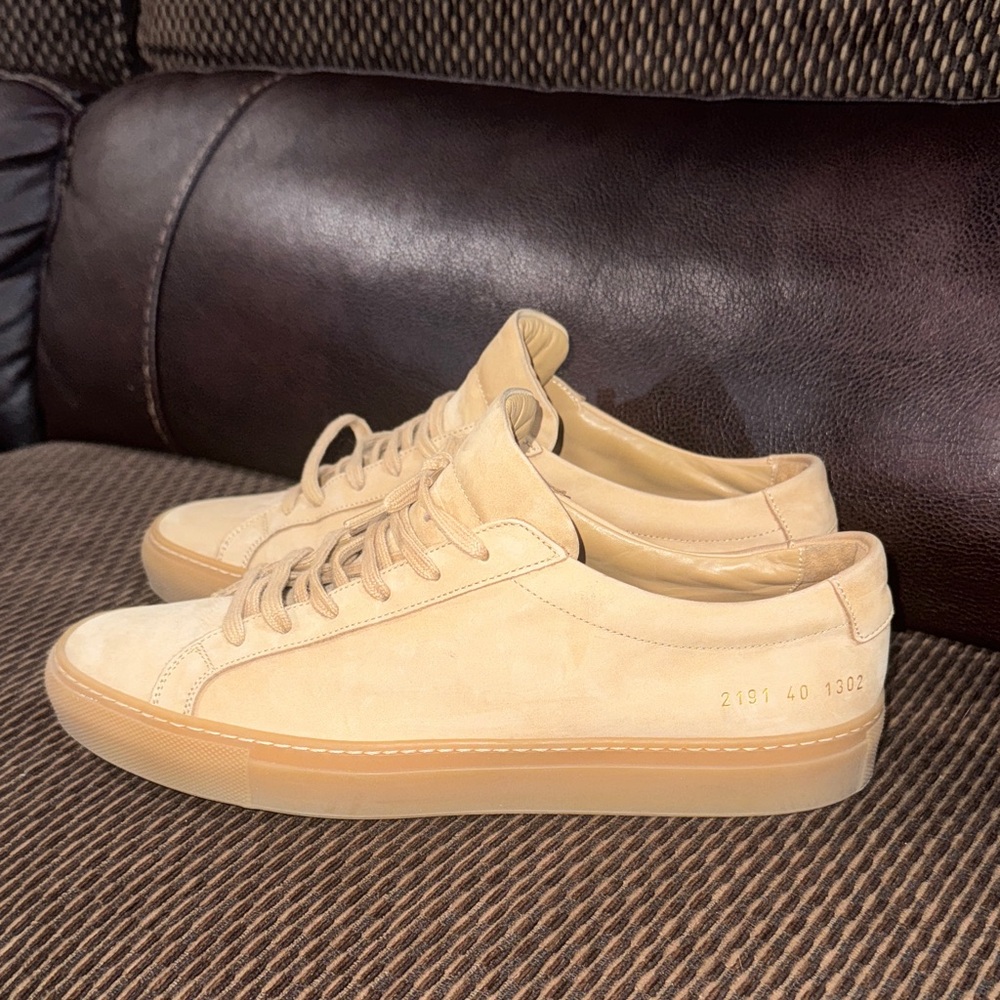 Common Projects suede Leather Achilles Low Top Sneakers Size 40
